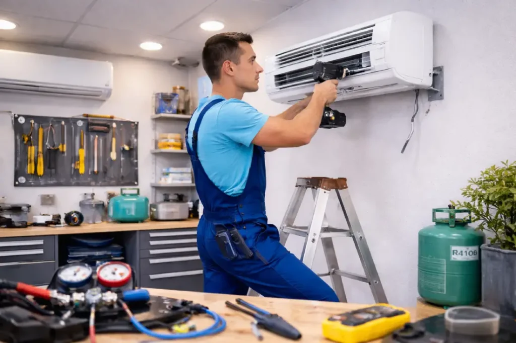 Hatay Genelinde Klima Servisi Yapan Teknik Servis Ustası Split Klima Bakım Ve Onarım İşlemi